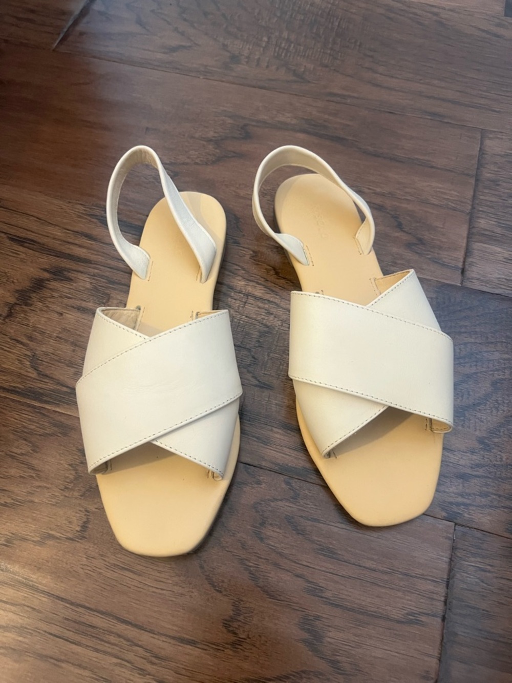 Nisolo All Day Cross-Strap Slingback Sandals Bone 9